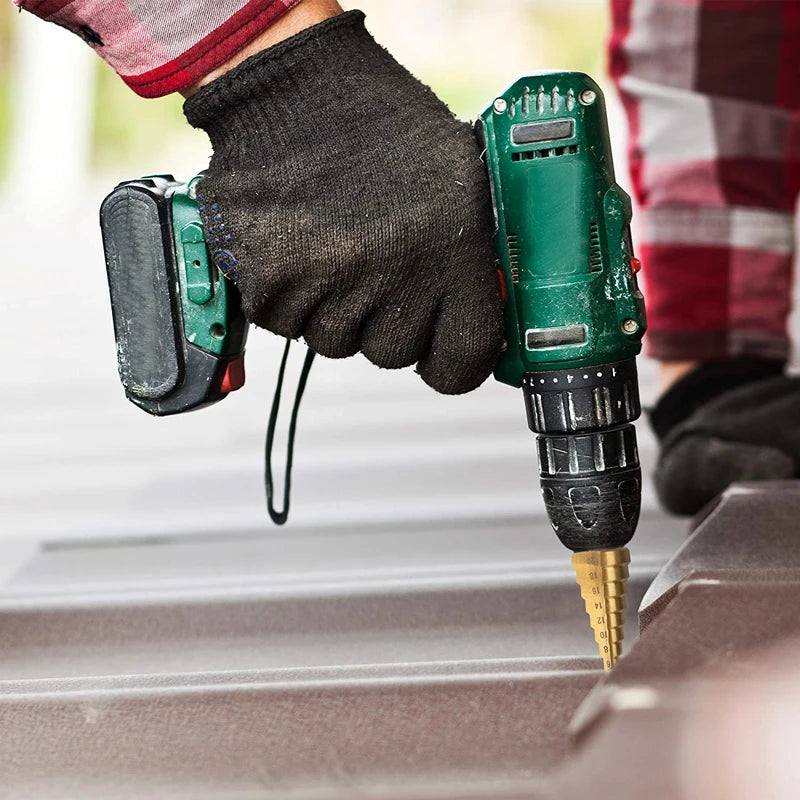 Juego de 3 piezas - Broca Escalonada de Titanio HSS