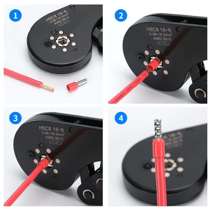 Alicates de Engaste con 1200 Terminales